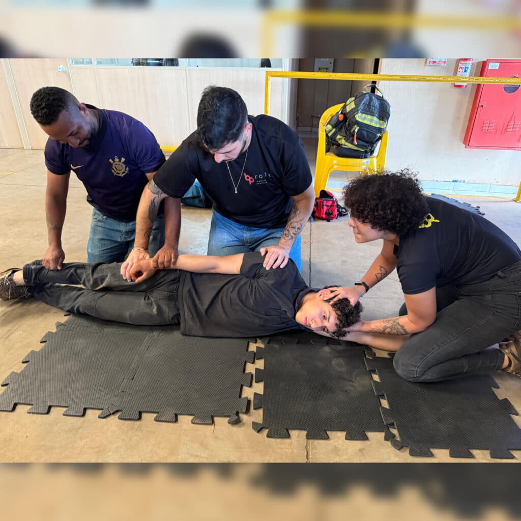 Primeiros socorros realizado pela Safety Rescue