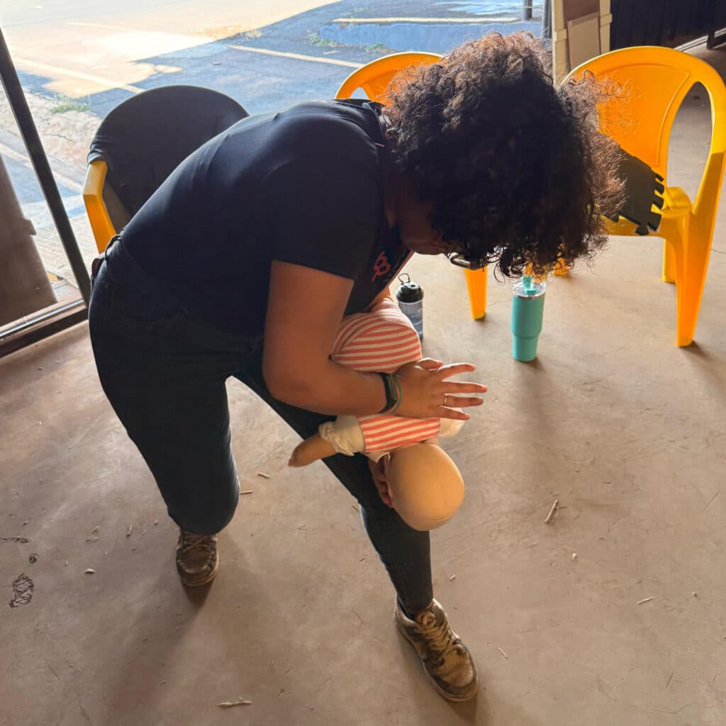 Atendimento infantil realizado pela Safety Rescue