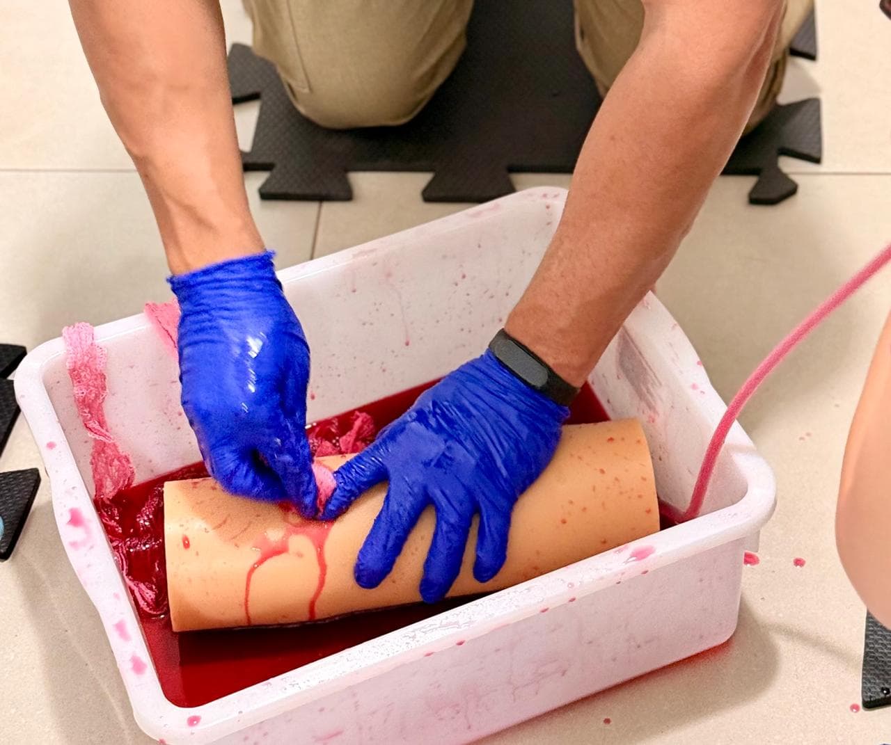 Controle de hemorragias realizado pela Safety Rescue